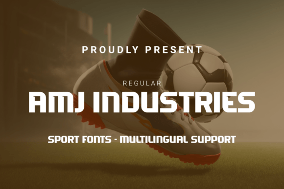 Amj Industries Font: A Bold Display Typeface for Energetic Branding