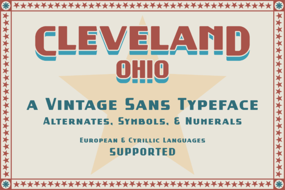 Cleveland Ohio: A Vintage-Inspired Display Font for Thoughtful Editorial Design