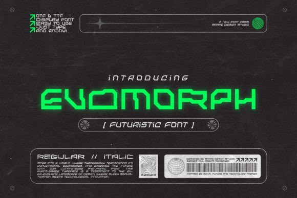 Evomorph: A Futuristic Display Font for Modern Editorial Design