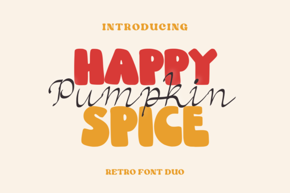 Happy Pumpkin Spice: A Retro Duo Font for Playful Brand Design