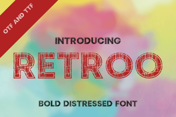 Retroo: A Bold Distressed Display Font for Rugged Brand Identities