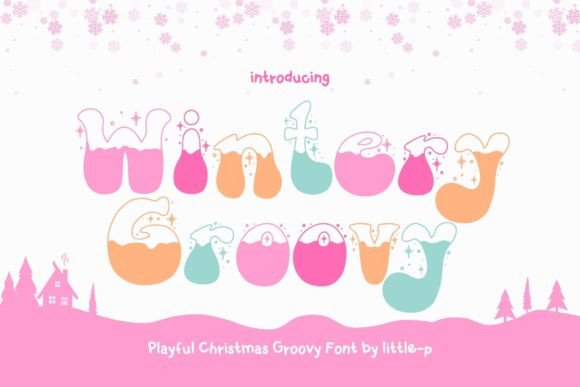 Wintery Groovy: A Playful Display Font for Winter-Themed Web Design